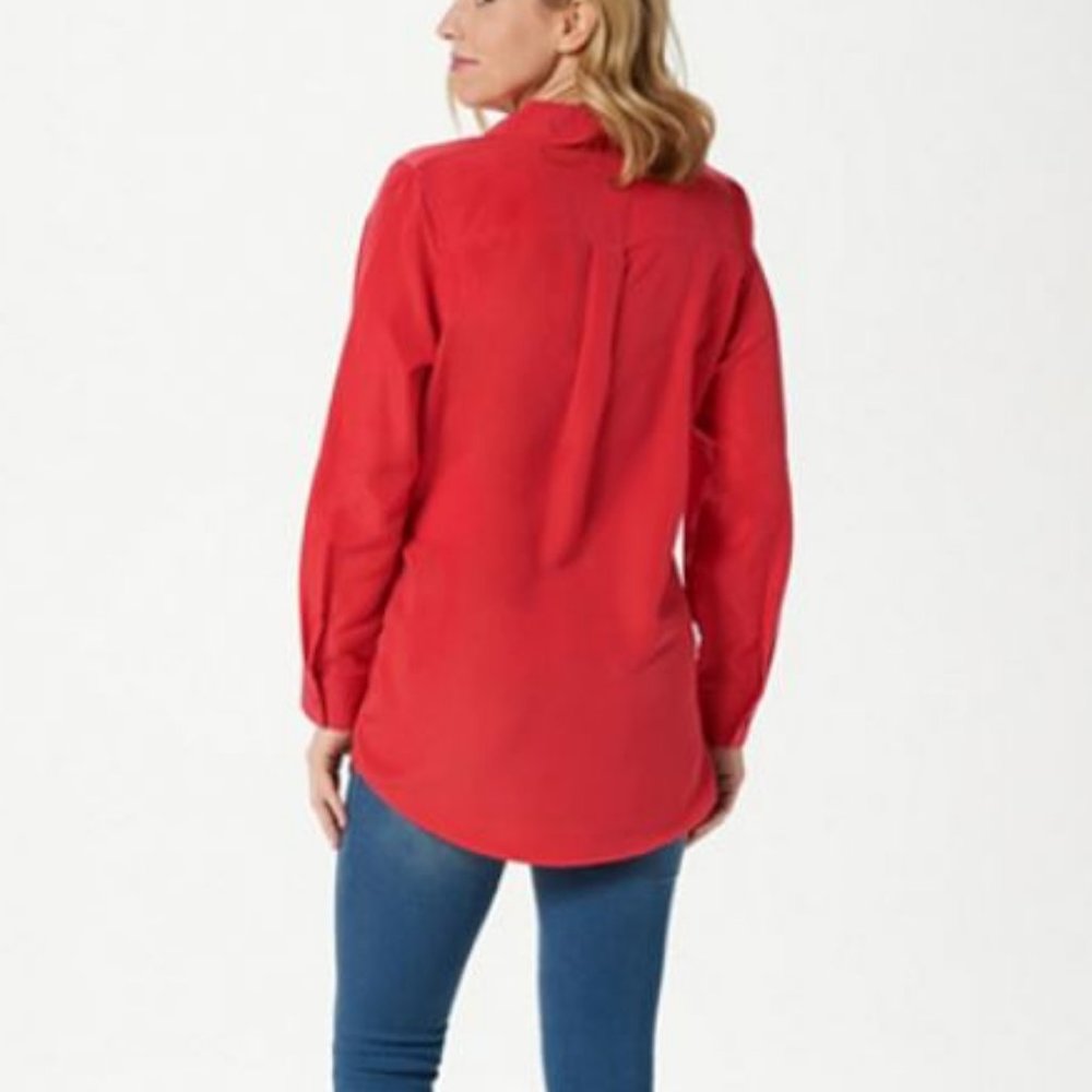 Denim & Co Button Front Soft Utility Tunic 1380 - image 2